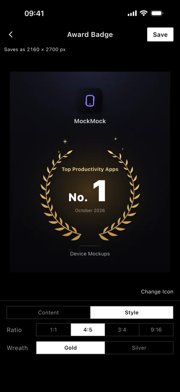 A promo graphic of a No. 1 award badge
